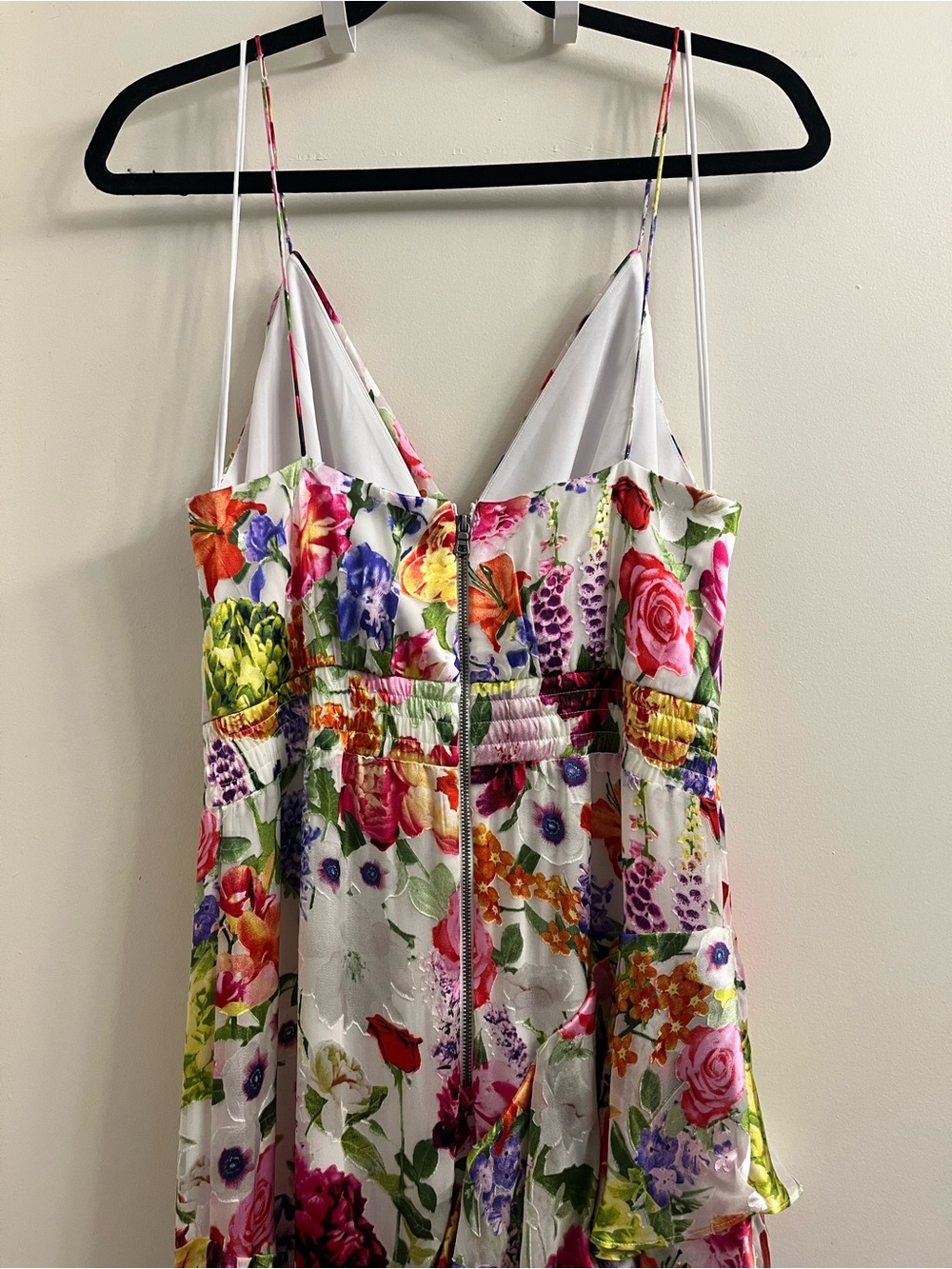 Alice + Olivia Hayden Floral Ruffle Maxi Dress Size 10 - Picture 7 of 12
